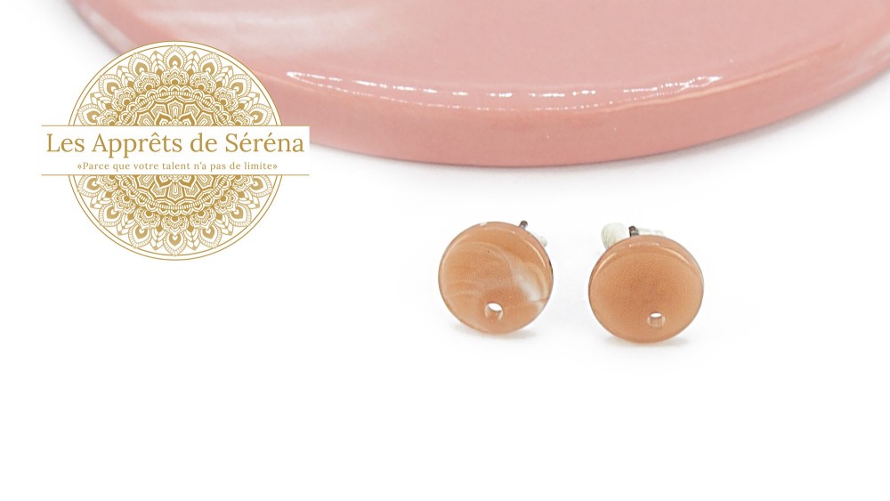 puces acétate beige rosé