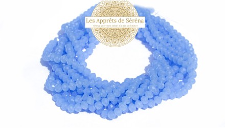 abaques 8x6mm opale bleue