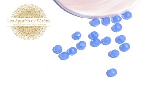 50 abaques 8x6mm bleu glacier