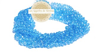 copy of 50 Perles abaques à facettes 8x6mm bleu opale