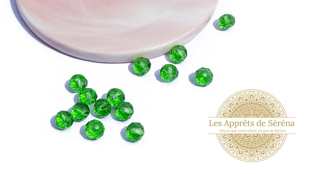 abaques 8x6mm vert prairie x 50