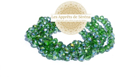 abaques 8x6mm citron vert AB