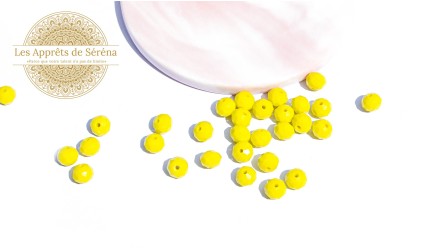 8x6mm jaune opaque