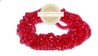 abaques 8x6mm rouge cerise