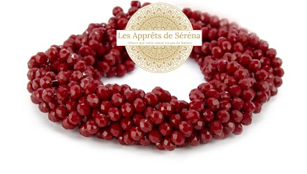 abaques 8x6mm bordeaux