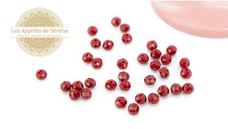 perles 8x6mm bordeaux