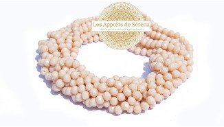 abaques 8x6mm rose porcelaine