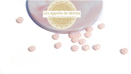 abaques 8x6mm rose opale