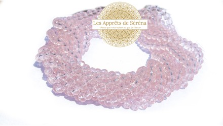 abaques 8x6mm rose transparent
