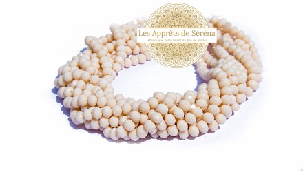 abaques 8x6mm rose blush