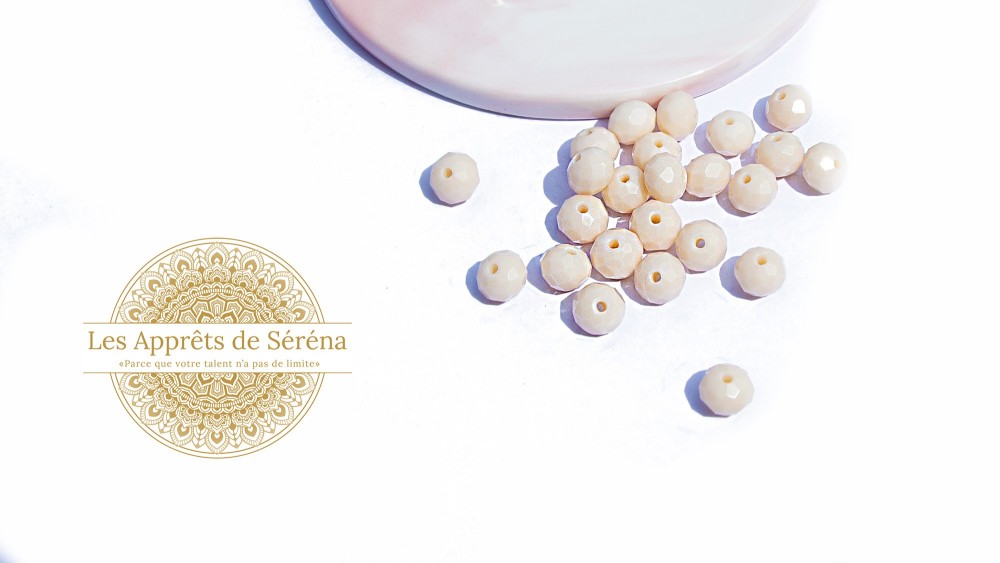 perles 8x6mm rose blush