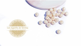 perles 8x6mm rose blush