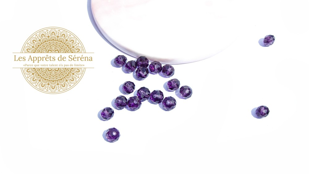 copy of 50 Perles abaques à facettes 8x6mm bleu opale