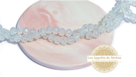 copy of 50 Perles abaques à facettes 8x6mm bleu opale