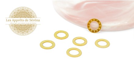 cadrans 12mm en acier doré