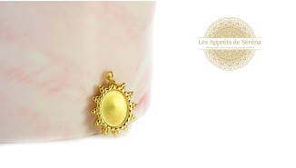 support cabochon ovale