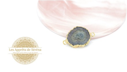 Connecteur en quartz druzy