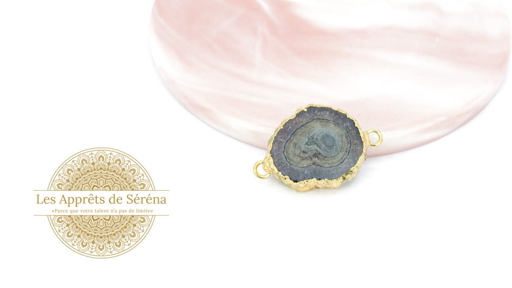 Connecteur en quartz druzy