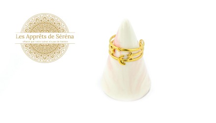 copy of Support bague serpent en acier inoxydable doré plaqué 18K