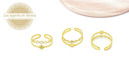 copy of Support bague serpent en acier inoxydable doré plaqué 18K