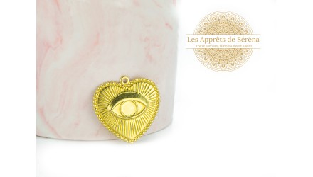 Pendentif cœur laiton