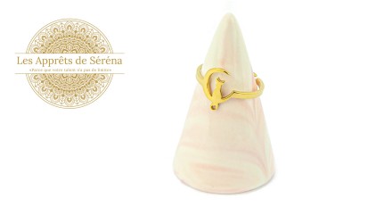 copy of Support bague serpent en acier inoxydable doré plaqué 18K
