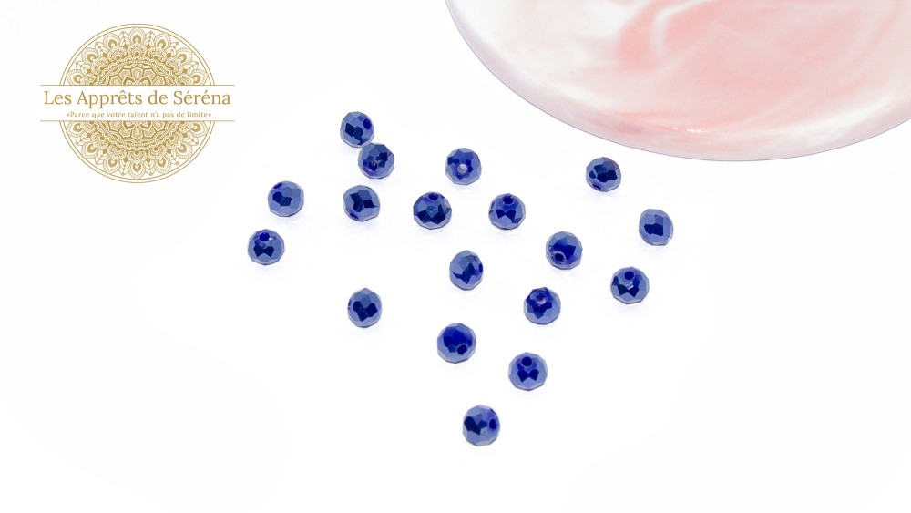 copy of 50 Perles abaques à facettes 8x6mm bleu opale