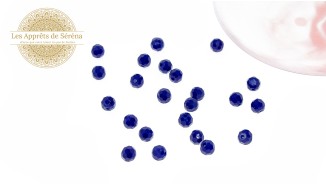 rondes à facettes 6x5mm bleu marine AB