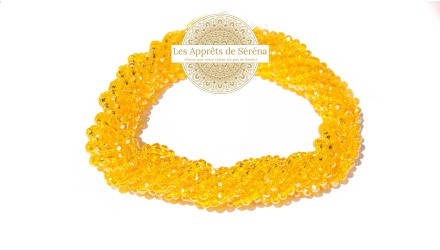 50 Perles abaques à facettes 6x5mm melon AB