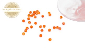 abaques à facettes 6x5mm orange AB