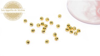 rondes à facettes 6mm doré