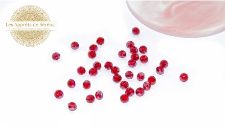 abaques à facettes 6x5mm rouge AB