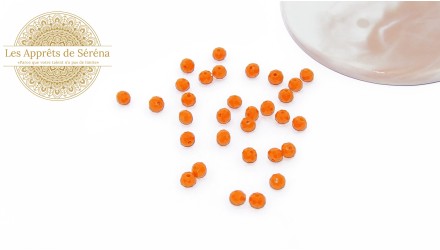 abaques à facettes 6x5mm orange opaque
