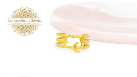 copy of Support bague serpent en acier inoxydable doré plaqué 18K