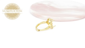 copy of Support bague serpent en acier inoxydable doré plaqué 18K