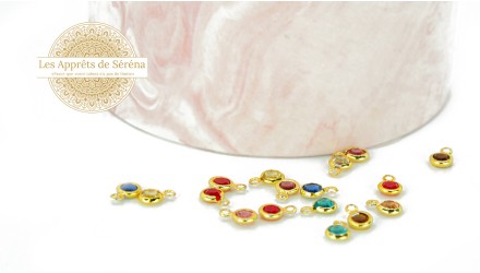 sequin laiton et verre