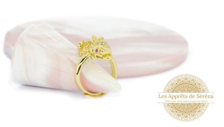 Support bague à sertir dragon