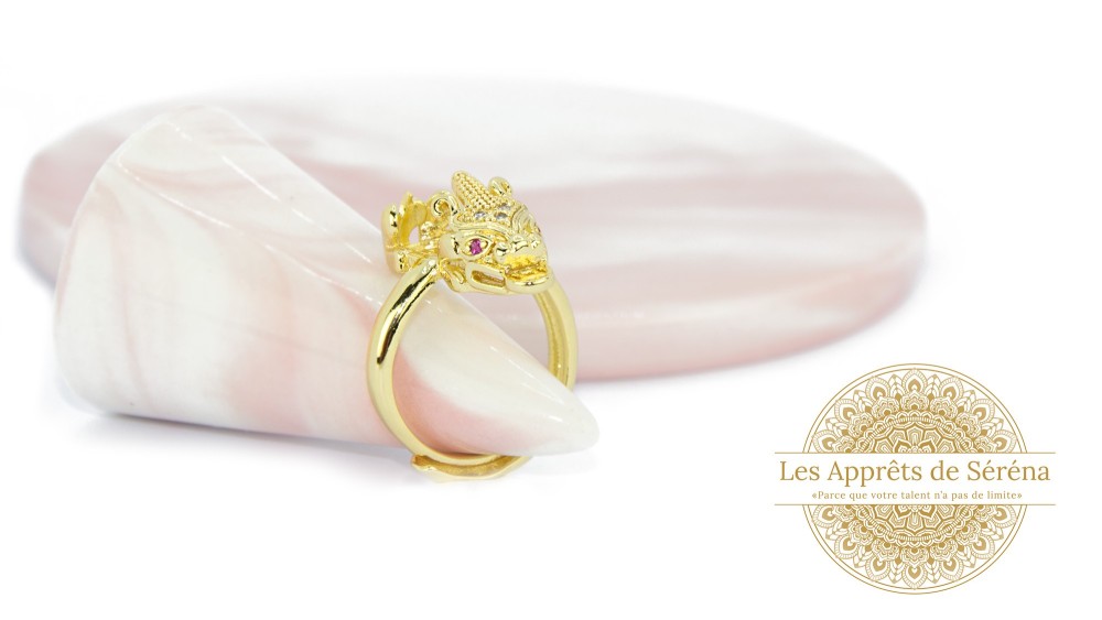 copy of Support bague serpent en acier inoxydable doré plaqué 18K