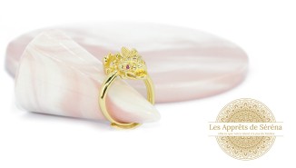 copy of Support bague serpent en acier inoxydable doré plaqué 18K