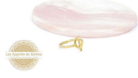 bague chat pour pendentifs en acier 304 doré