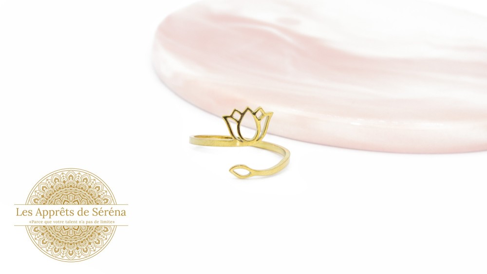 Support bague lotus