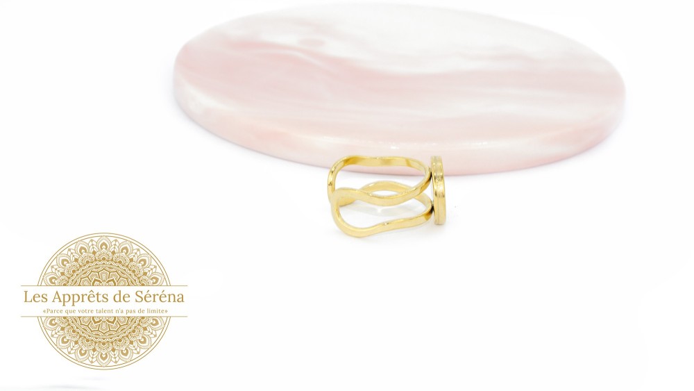 copy of Support bague serpent en acier inoxydable doré plaqué 18K
