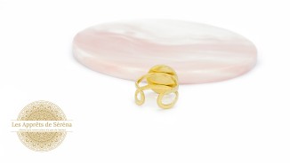 copy of Support bague serpent en acier inoxydable doré plaqué 18K