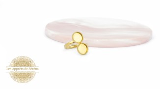 Bague support double cabochon