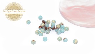 copy of 30 Perles 6mm à facettes en agate bleu à rayures grade A