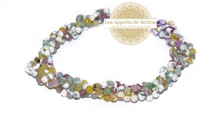 copy of 30 Perles 6mm à facettes en agate bleu à rayures grade A