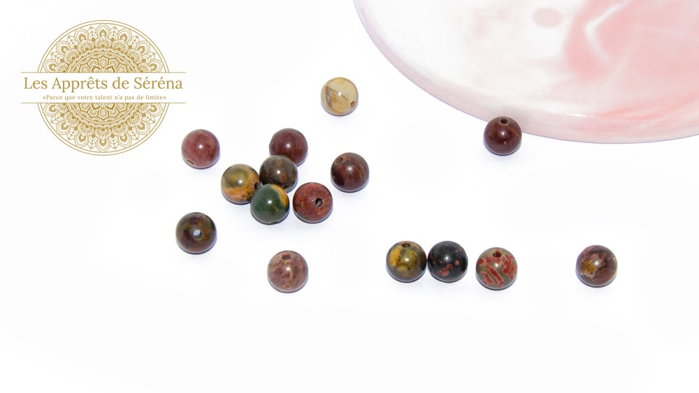 copy of 30 Perles 6mm à facettes en agate bleu à rayures grade A