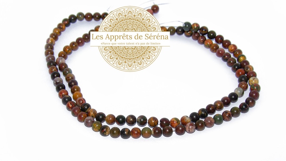 copy of 30 Perles 6mm à facettes en agate bleu à rayures grade A