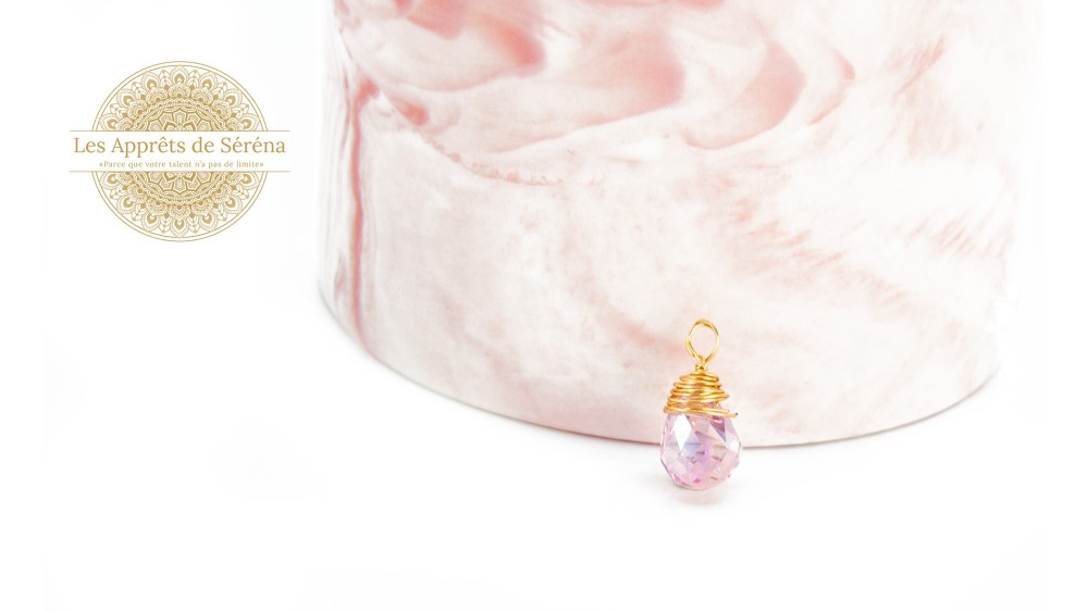 goutte facettes rose
