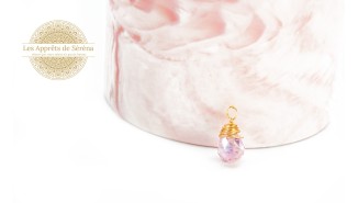 goutte facettes rose